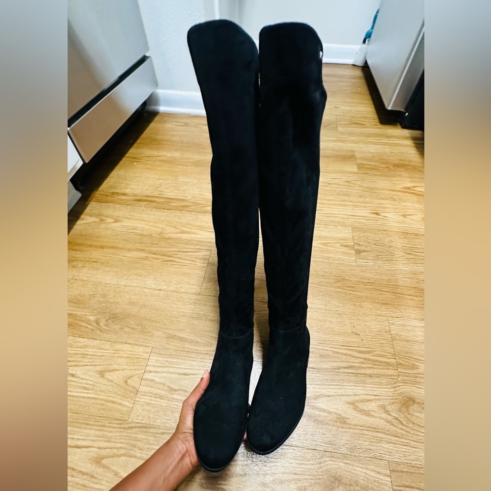 Michael Kors Suede Tall Black Boots - Picture 4 of 15